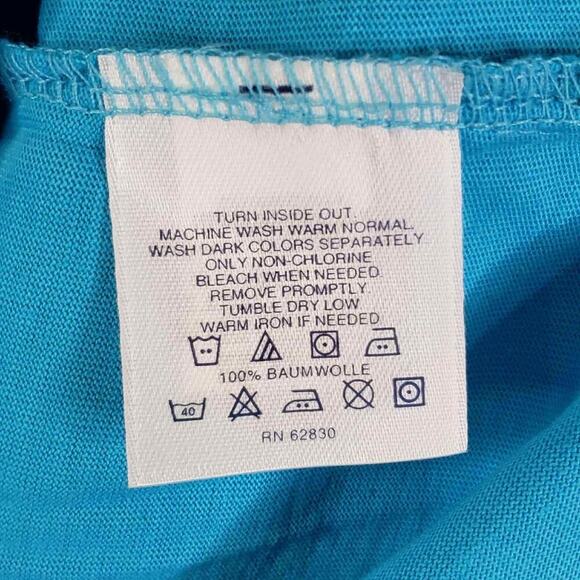 Lands End Shift Dress Women's Plus Size 3X Blue Aqua Sleeveless Mini - Picture 7 of 9